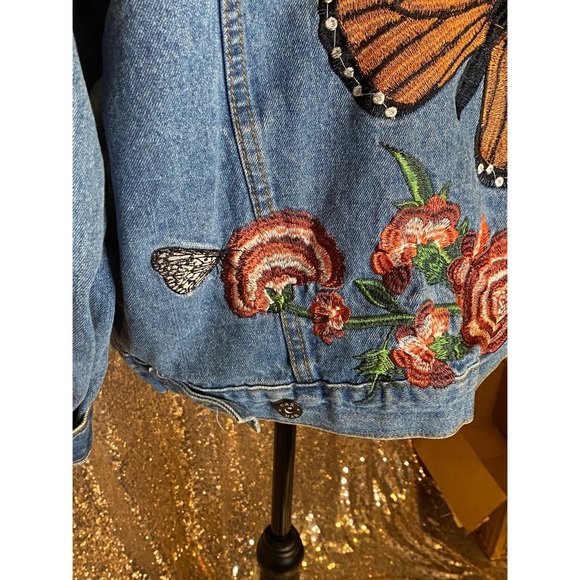 ‼️SOLD‼️ LF Carmar denim butterfly jacket - Picture 8 of 8